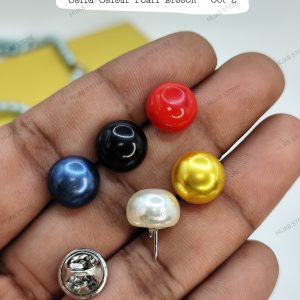 Solid Color Pearl Brooch (Set-2) x 5 piece